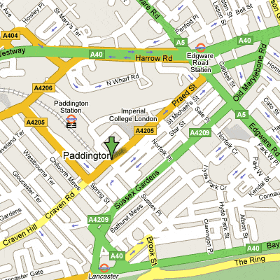 paddington area map