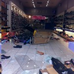 Business damaged on Queensway Business damaged on Queensway