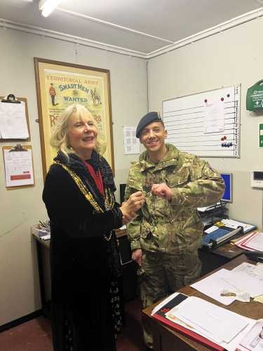 Army cadets with the Mayor of Brighton