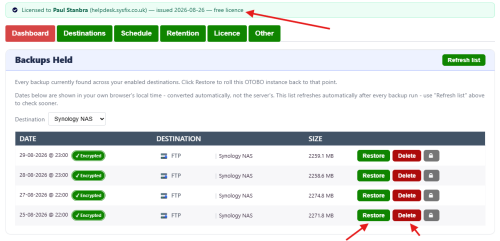 Free OTOBO Database and Config Backup and Restore Tools